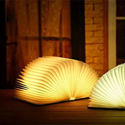 Folding Book Lamp with Warm LED Lighting - StoryGlow-The Livary