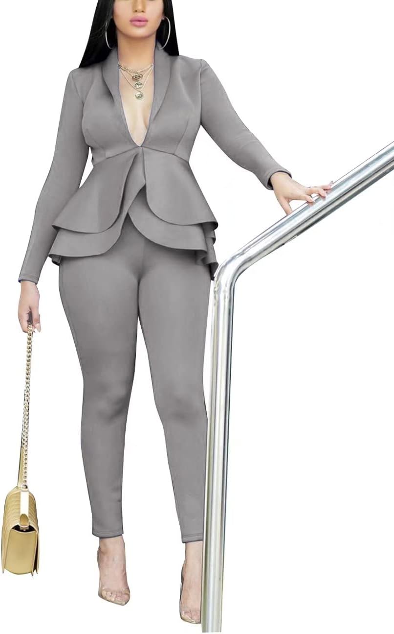 Blazer and Trousers Set - Faylinn-Blue-S-The Livary