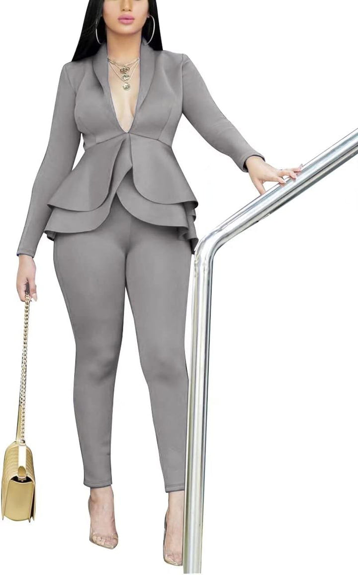 Blazer and Trousers Set - Faylinn-Blue-S-The Livary