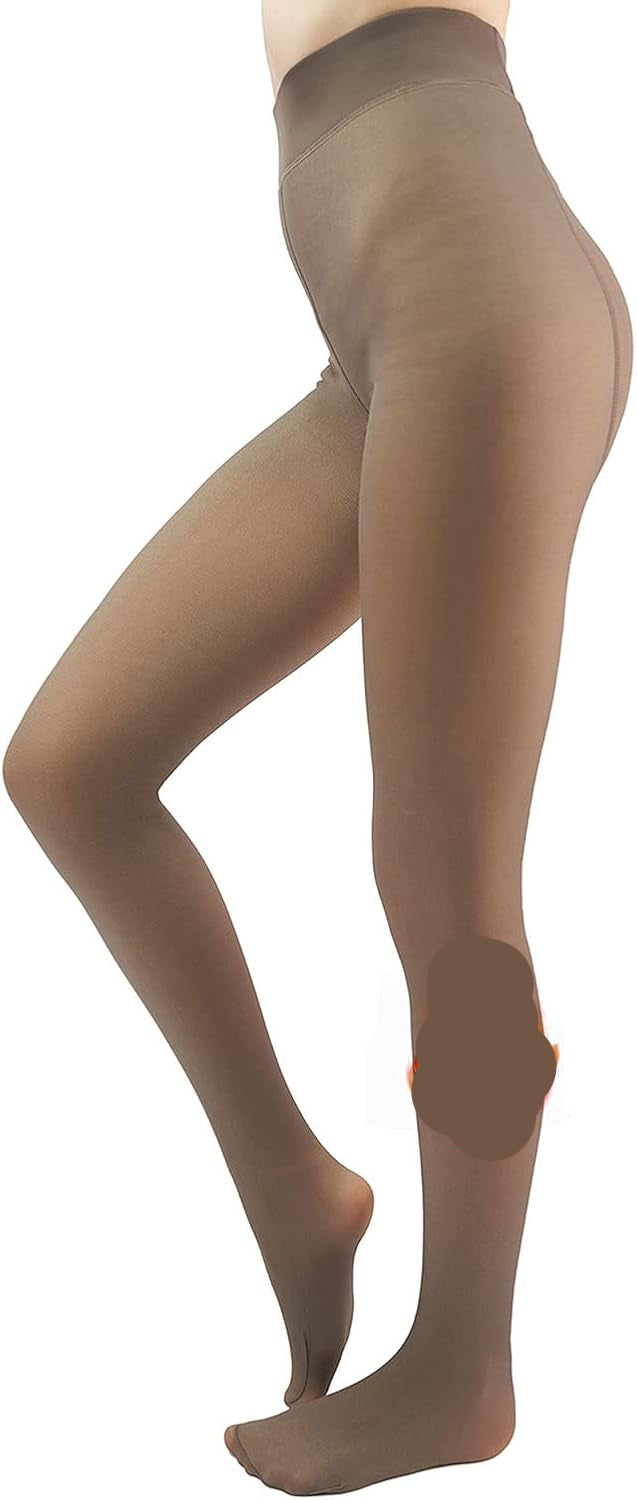 Fleece-lined Tights - Nova-Brown-XS-The Livary