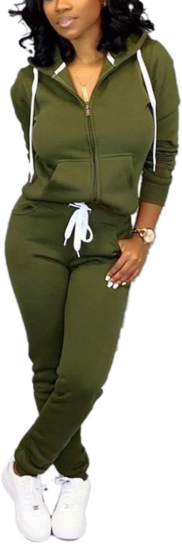 Casual Women's Tracksuit - Mia-Olive green-S-The Livary