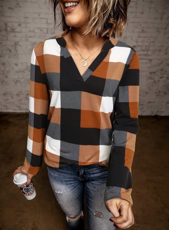 Stylish Casual Checked Ladies' Blouse - Lara-Black-S-The Livary