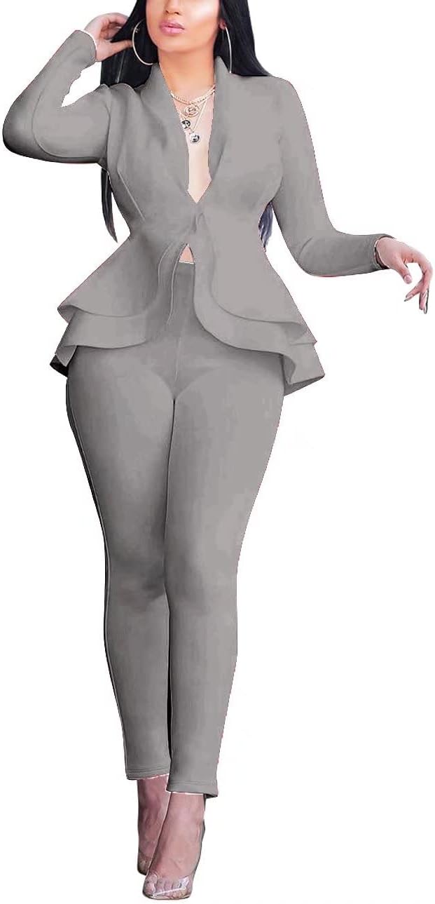 Blazer and Trousers Set - Faylinn-Grey-S-The Livary
