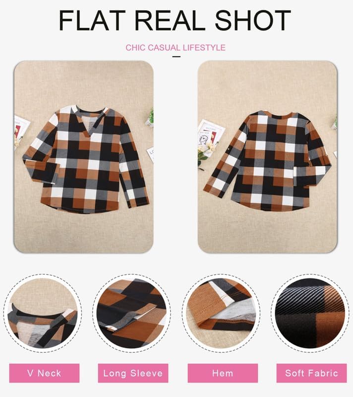 Stylish Casual Checked Ladies' Blouse - Lara-Black-S-The Livary