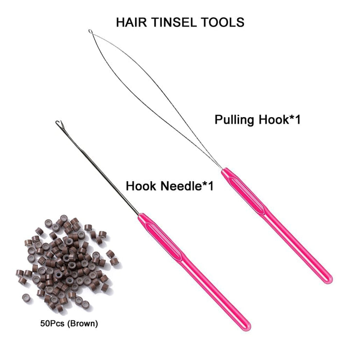Sparkling Hair Tinsel Kit – Strands of Glitter!-Gold-The Livary