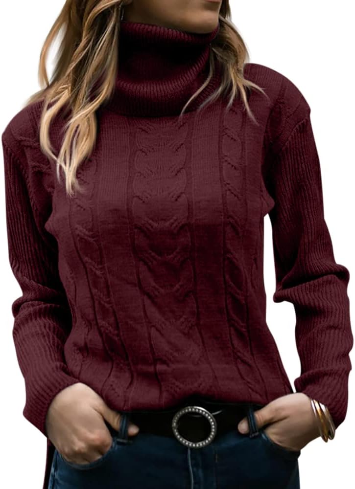 Stylish Knitted Women's Turtleneck - Denise-Apricot-S-The Livary