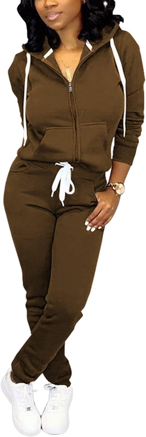 Casual Women's Tracksuit - Mia-Dark brown-S-The Livary