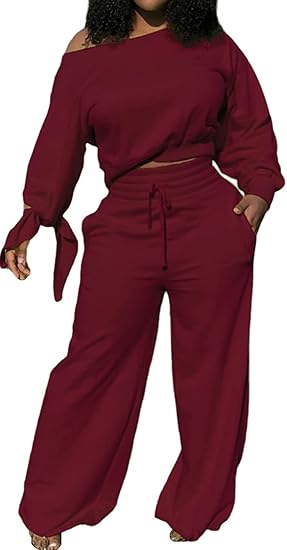 Stylish Women's Sweatsuit - Lola-Bordeaux red-S-The Livary