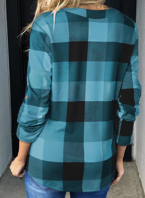 Stylish Casual Checked Ladies' Blouse - Lara-Black-S-The Livary