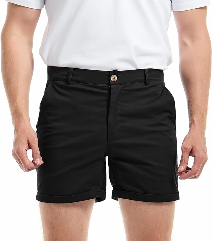 Summer chino shorts with a comfort fit – Matteo-Orange-red-28-The Livary