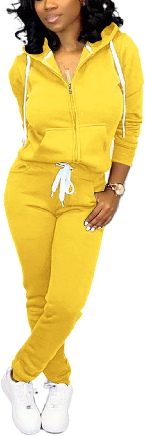Casual Women's Tracksuit - Mia-Yellow-S-The Livary