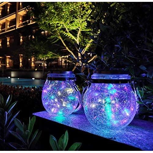 Solar Mason Jar Lamp-RGB-Set of 2-The Livary
