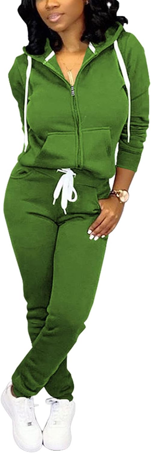 Casual Women's Tracksuit - Mia-Olive green-S-The Livary