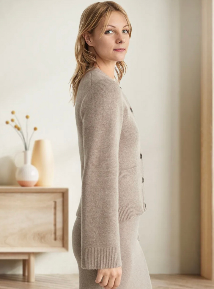 Casual Soft Ladies' Cardigan with Buttons - Noa-Ivory-XS-The Livary