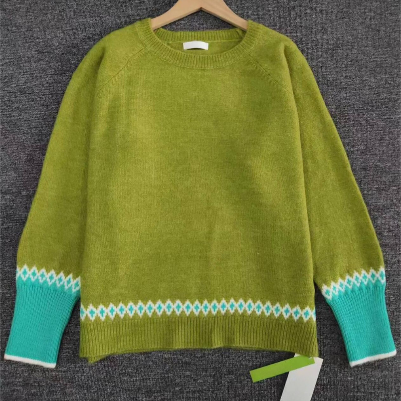 Comfortable Green Women's Sweater - Elin-S-The Livary