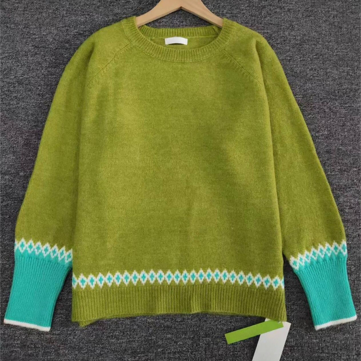 Comfortable Green Women's Sweater - Elin-S-The Livary