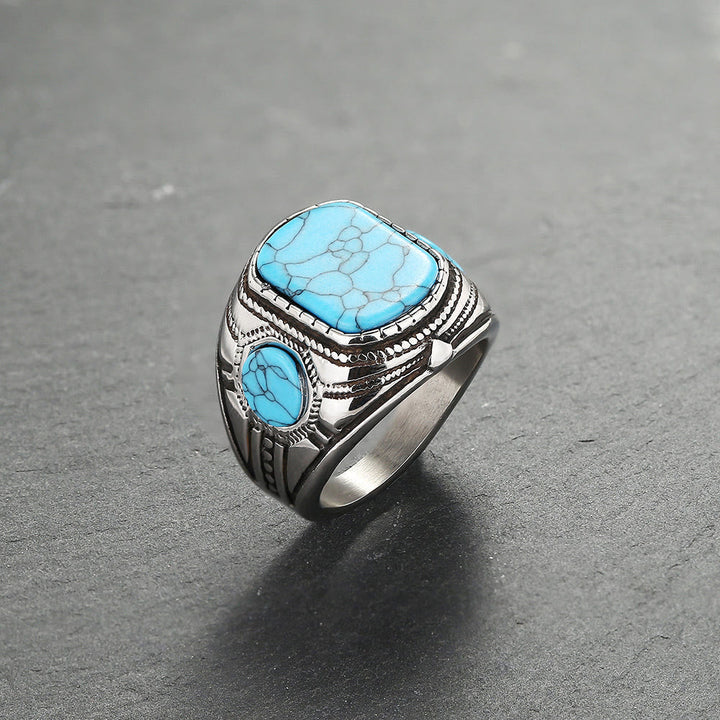 Turquoise Men's Ring - Thorin-2.13 in-The Livary