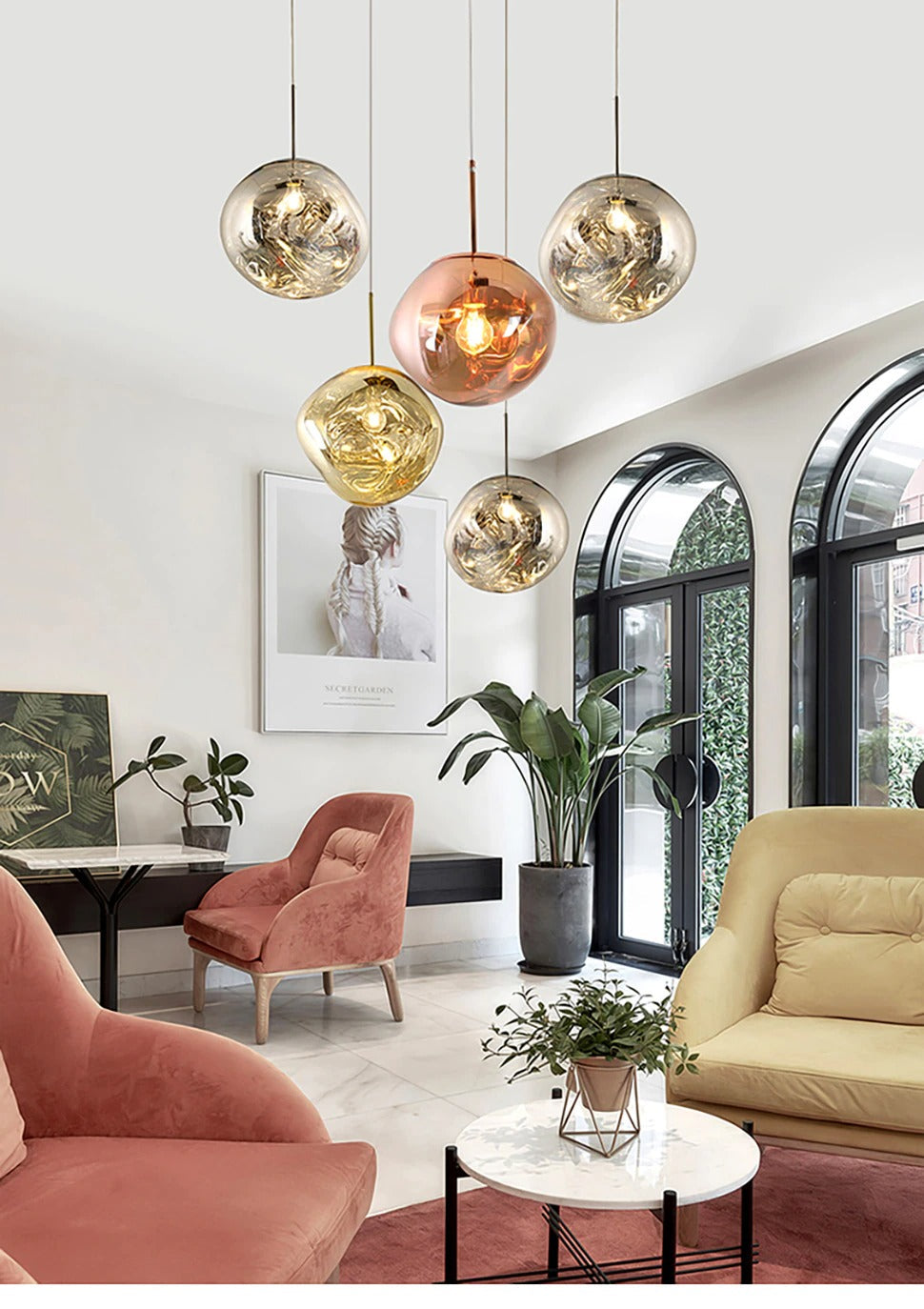 Modern LED Pendant Lamp – Lumaé-Rose gold-15CM-The Livary