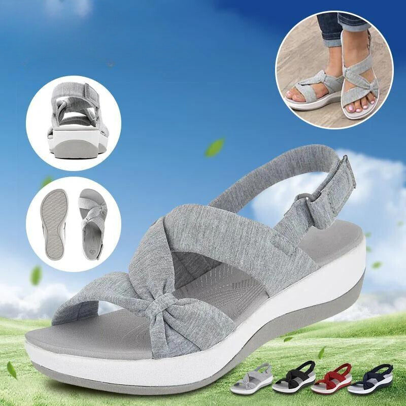 Ultra-comfortable Orthopaedic Women's Summer Sandals – Isabella-Gray-2.5-The Livary