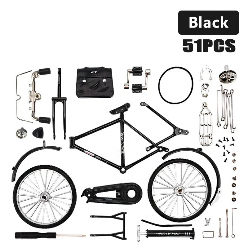 DIY Bike Model Scale - RetroCycle-Black (do-it-yourself)-The Livary