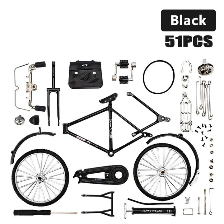 DIY Bike Model Scale - RetroCycle-Black (do-it-yourself)-The Livary