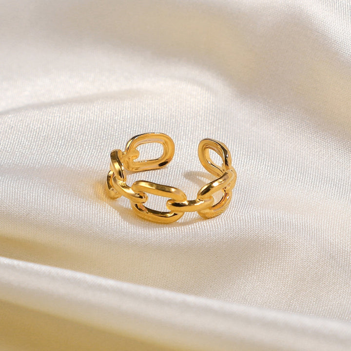 Twisted Link Open Ring - Nexa-The Livary