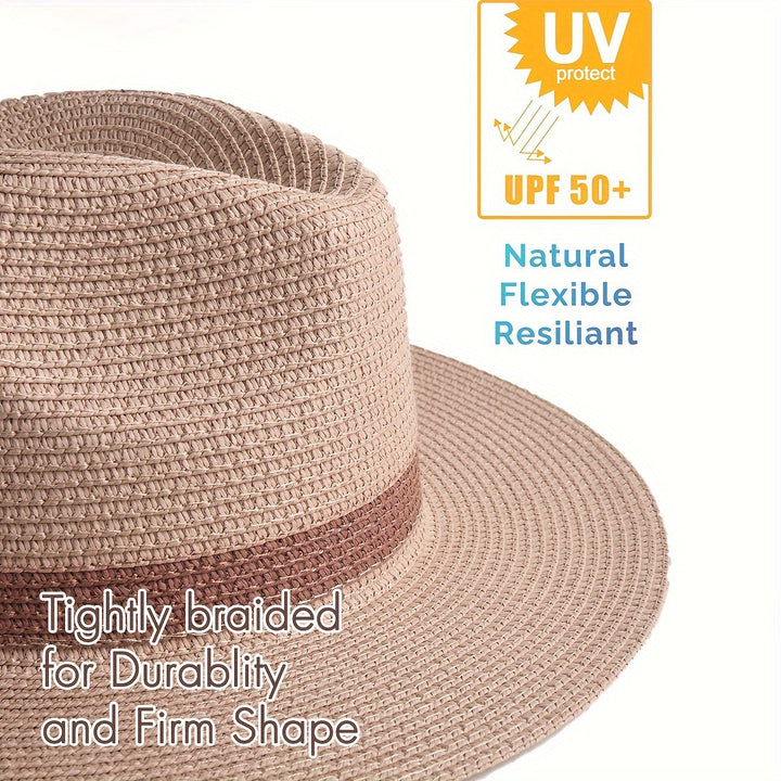 Trendy sun hat with a wide brim for ladies and gentlemen – SunShield Panama-Khaki-M/L-The Livary