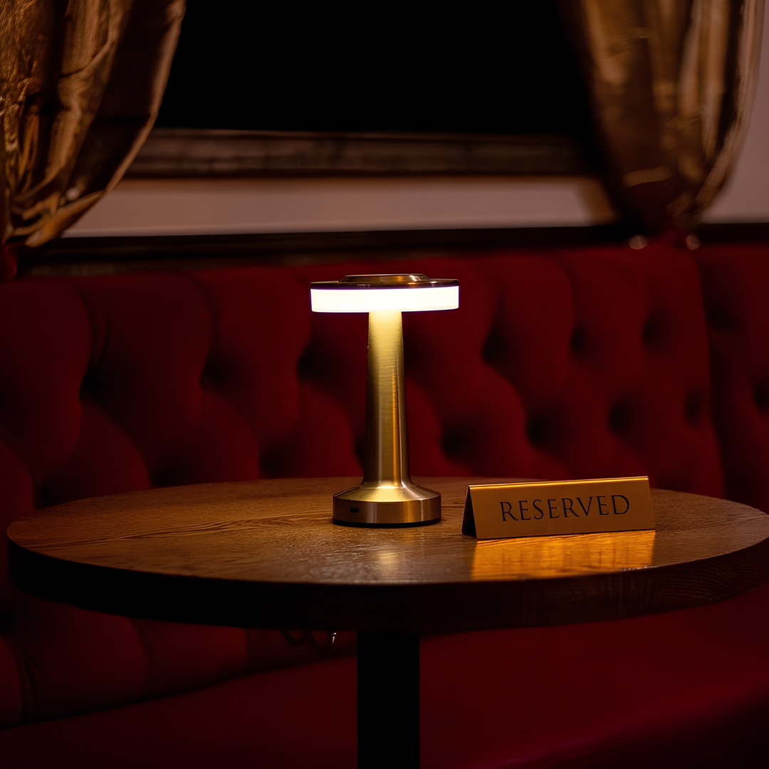 Wireless Retro Table Lamp - LumiBar-Gold-The Livary
