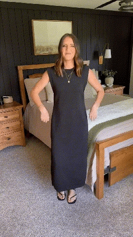 Airy maxi dress with pockets for women – Romy-Black-S-The Livary