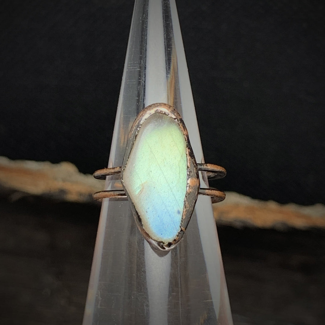 Natural Raw Birthstone Ring - Selina-January & Pomegranate-The Livary