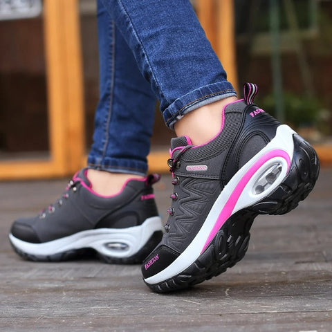Orthopaedic Women's Walking Shoes - Alessa-Grey-4.5-The Livary