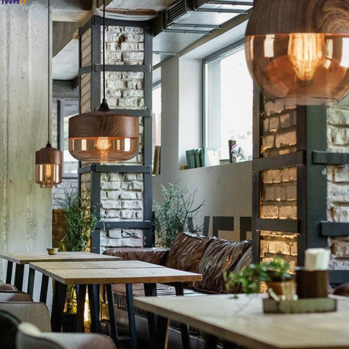 Stylish Scandinavian Wooden Ceiling Lamp - NordLuna-Type A-The Livary