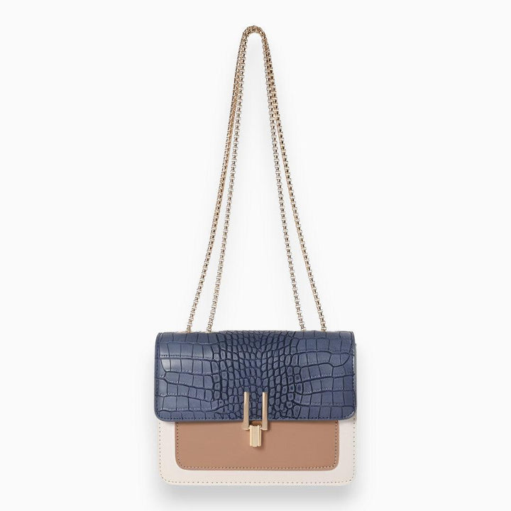 Rectangular Flap Bag - Amélie-Dark blue-The Livary