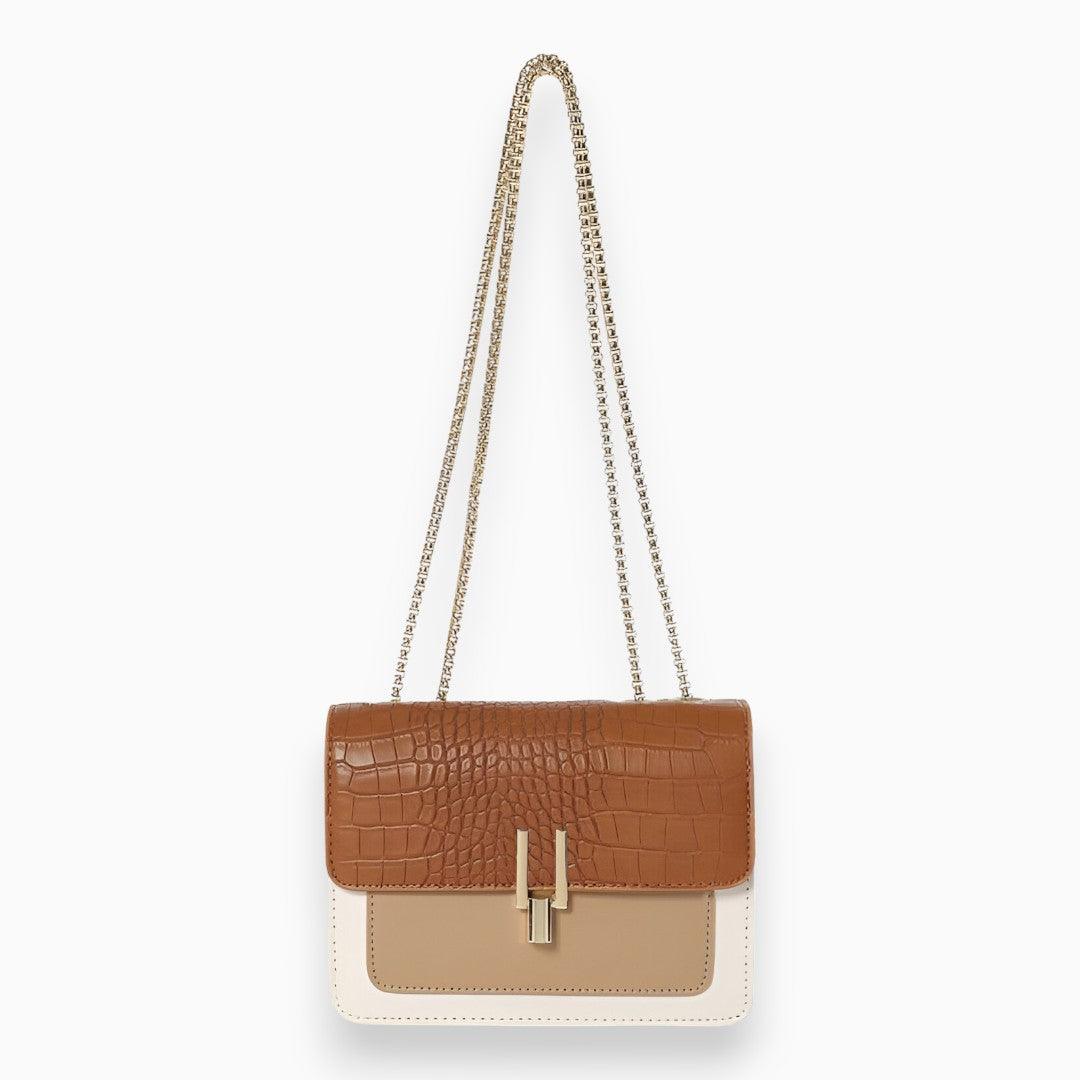 Rectangular Flap Bag - Amélie-Light brown-The Livary