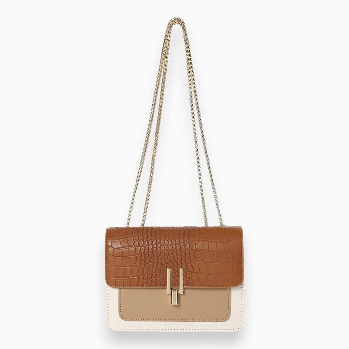 Rectangular Flap Bag - Amélie-Light brown-The Livary