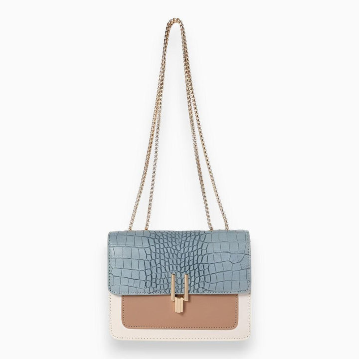 Rectangular Flap Bag - Amélie-Light blue-The Livary