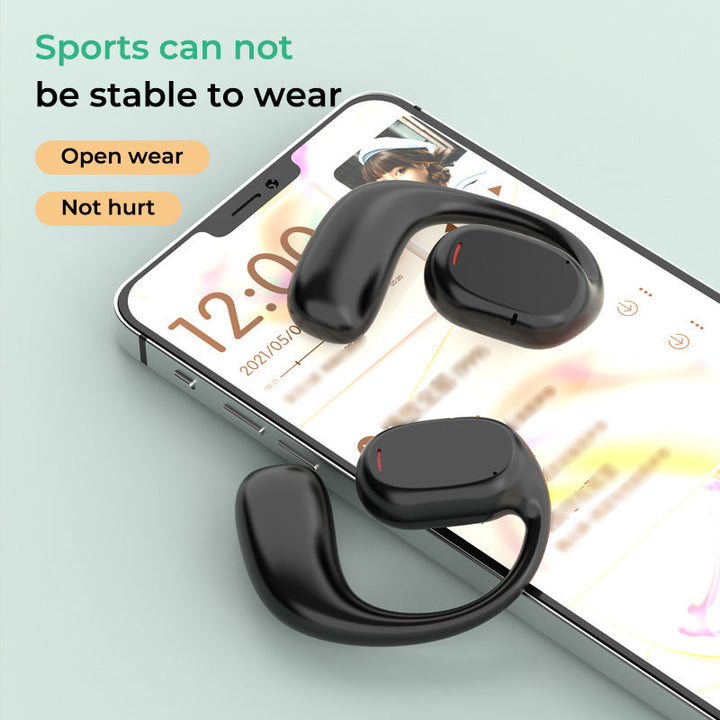 Wireless Earbuds with Open Design - AirBeat Flex-Black-The Livary