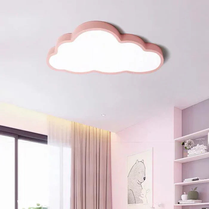 LED Ceiling Light for Children's Rooms - CloudLight-Pink-19.29 inches-White-The Livary