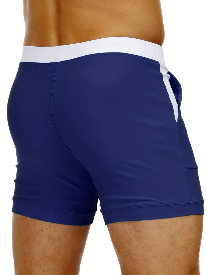 Quick-drying men’s swim shorts with breathable design – Elias-Blue-XS-The Livary