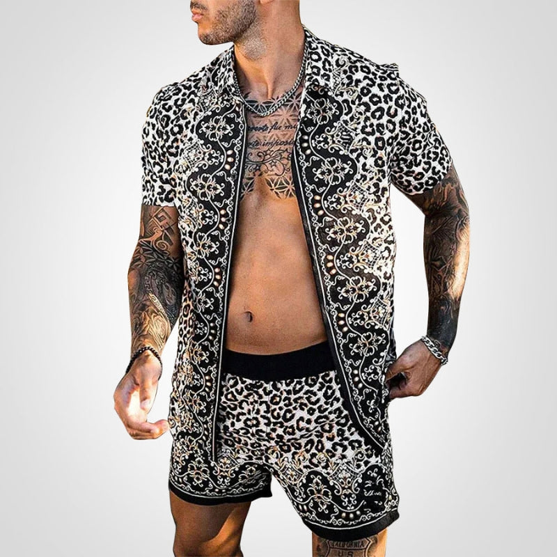 Two-piece men's set with print – Ruben-E-S-The Livary