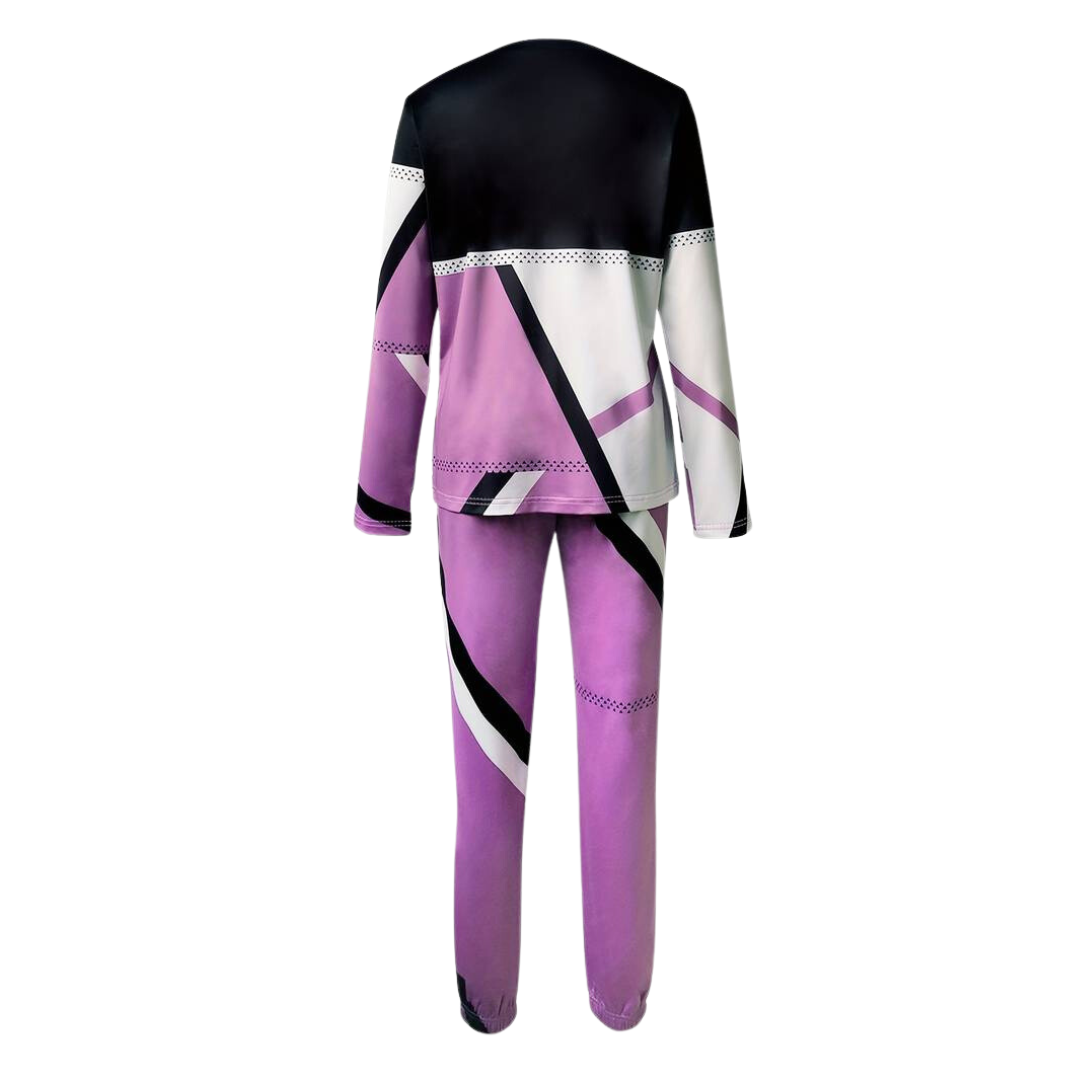 2-piece Set with O-neck and Long Pants - Sophie-Grey-S-The Livary