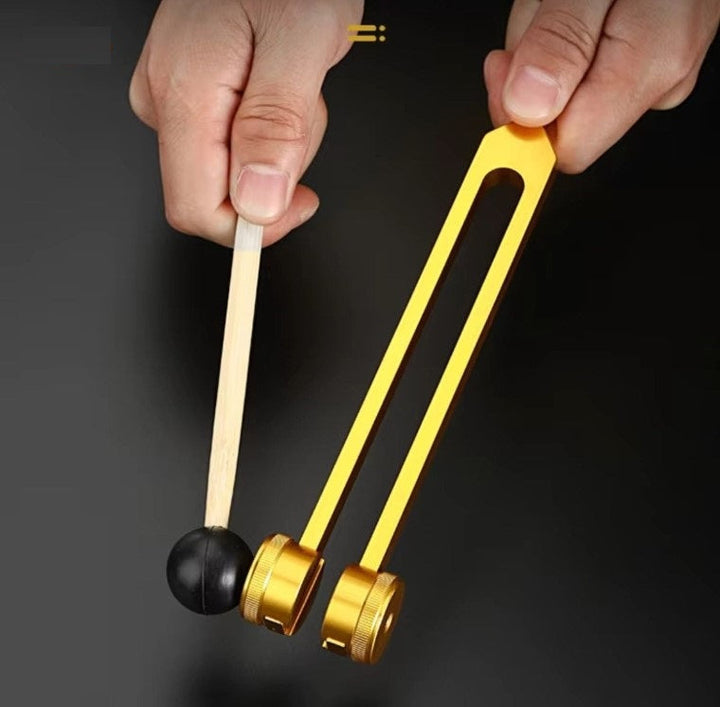 Sound Therapy for Inner Peace - TranquilTone Tuning Forks-Golden round bowl (9.65 in)-The Livary
