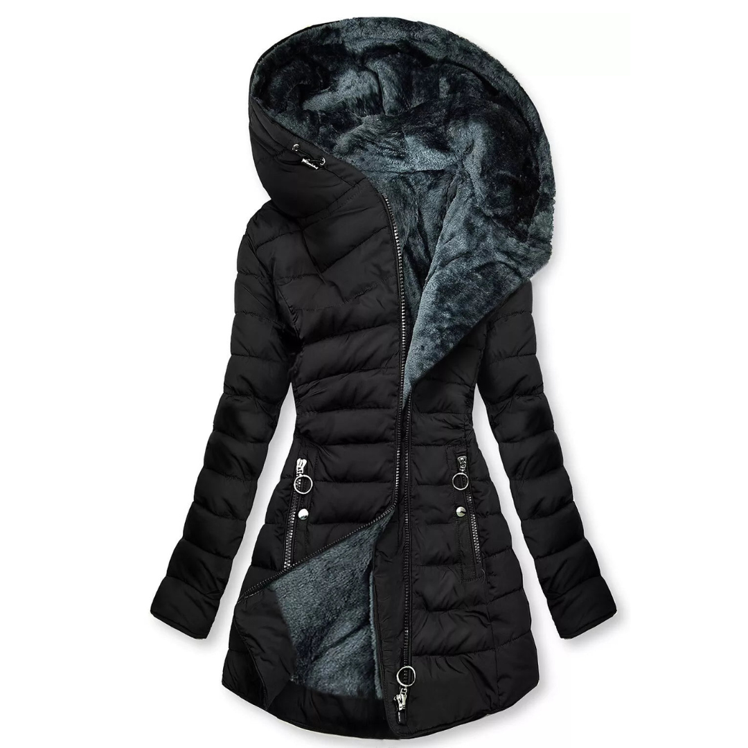 Padded Waterproof Ladies Winter Coat – Freja-Black-S-The Livary