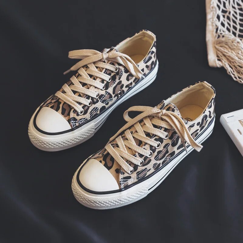 Stylish leopard print women's sneakers – Savannah-3-The Livary