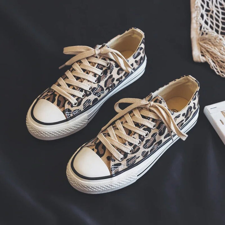 Stylish leopard print women's sneakers – Savannah-3-The Livary