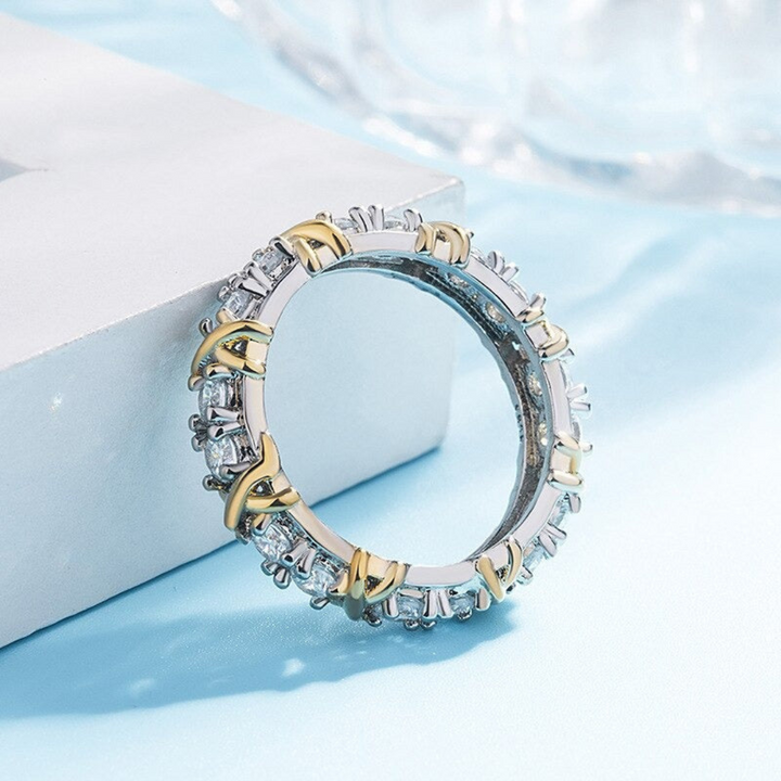 Platinum Love Cross Ring - Auryn-15-The Livary