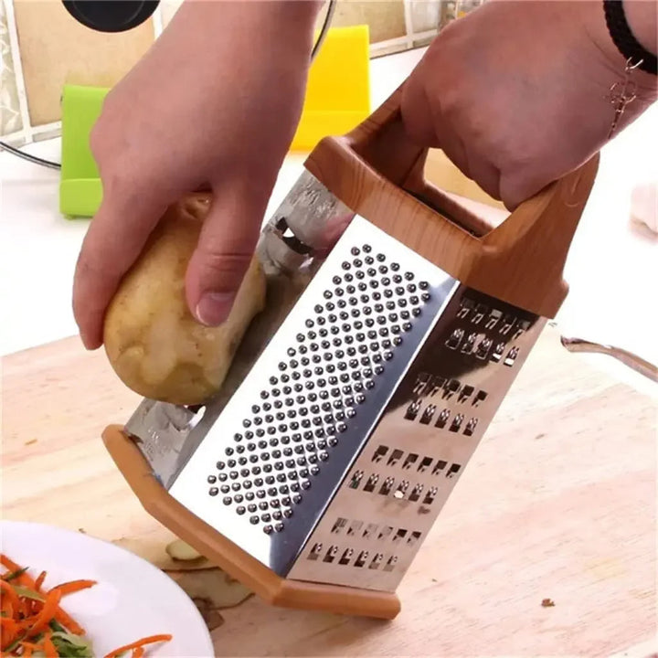 Double-sided kitchen grater with collection tray - GratoRasp-The Livary
