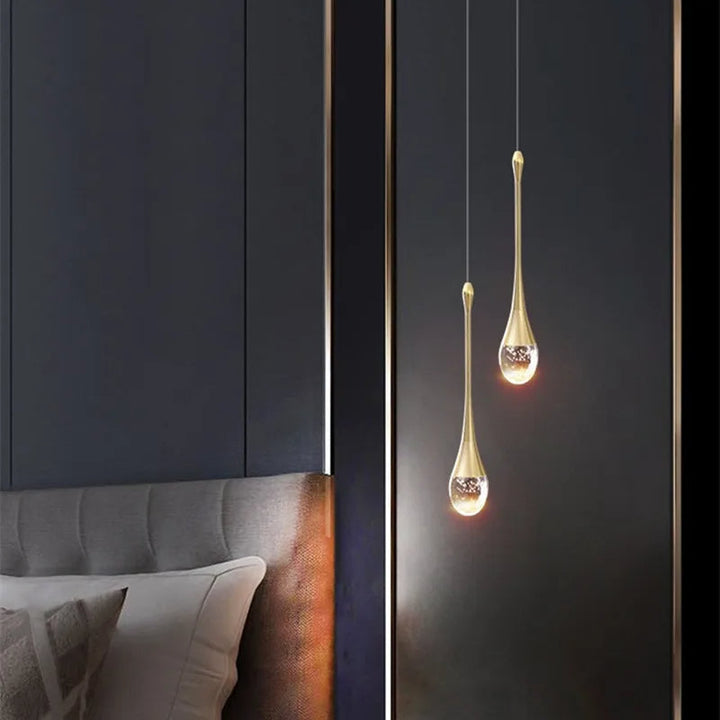 Glass Pendant Light with Warm Glow - Vetra-Gold-1 lamp-The Livary