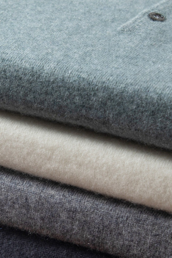 Stylish men's polo made of cashmere-merino wool – Renzo-S-The Livary