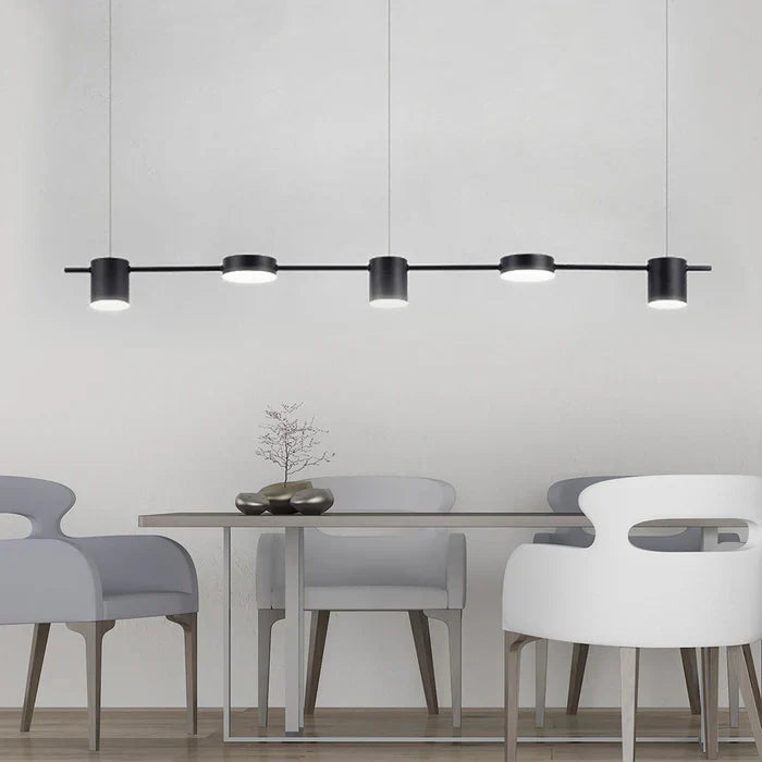 Modern Aluminium Pendant Lamp - AuraDrum-3-Gold-White-The Livary
